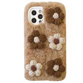 Funda de iPhone de crochet con margaritas